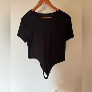 No Boundaries Classic Black Tee Bodysuit NWOTS